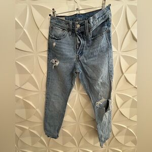 Levi's Light Blue Distressed Skinny Jeans, size 26